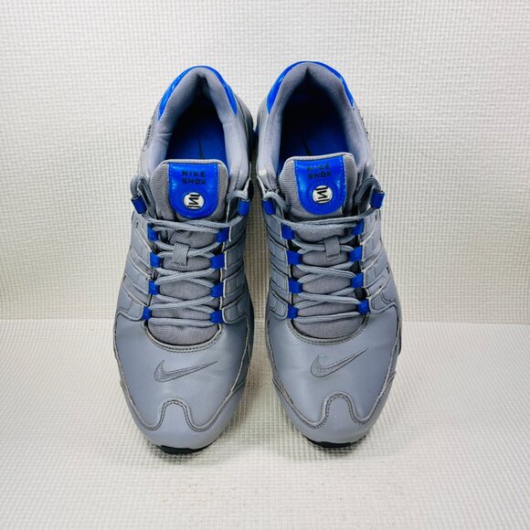 Nike Shox Sneakers 378341-014 Grey Racer Blue Men’s 12 US Athletic Shoes - Picture 9 of 12